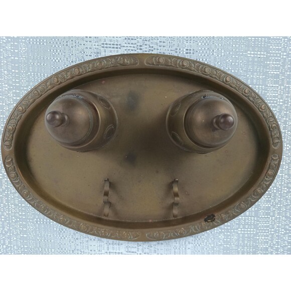 Antique Copper Inkwell Early 20th Century Made In Germany - Picture 6 of 8